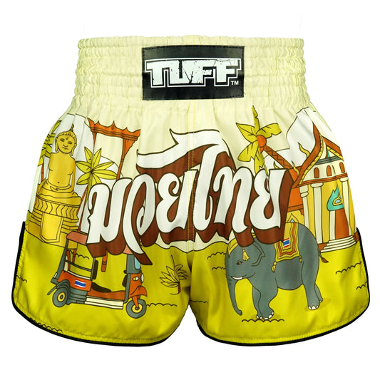 TUFF High-Cut Retro Muaythai Shorts The Sunshine Journey