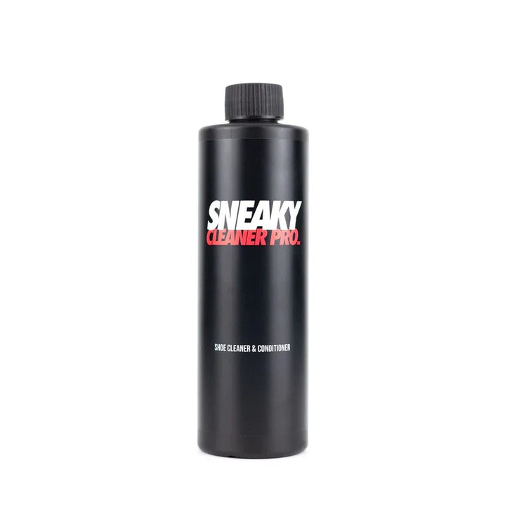 Sneaky Cleaner Pro shoe cleaning solution 380ml in a clear bottle, designed for sneaker and footwear cleaning.