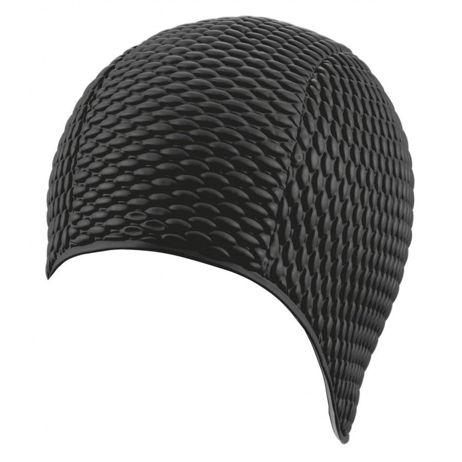 Beco adults strapless bubble swim hat in vibrant colors, designed for comfortable swimming and sun protection.