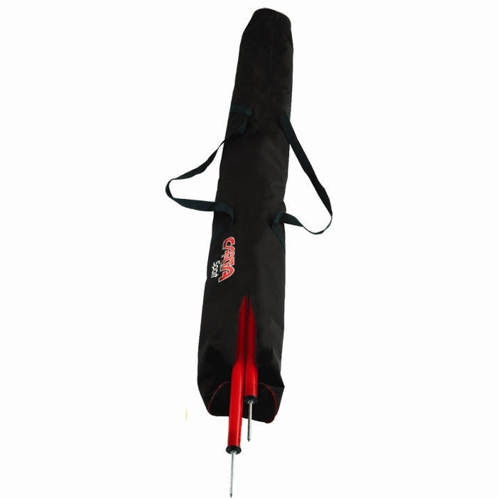 Long Cartasport football slalom pole bag with multiple compartments and adjustable straps for easy transport and storage.