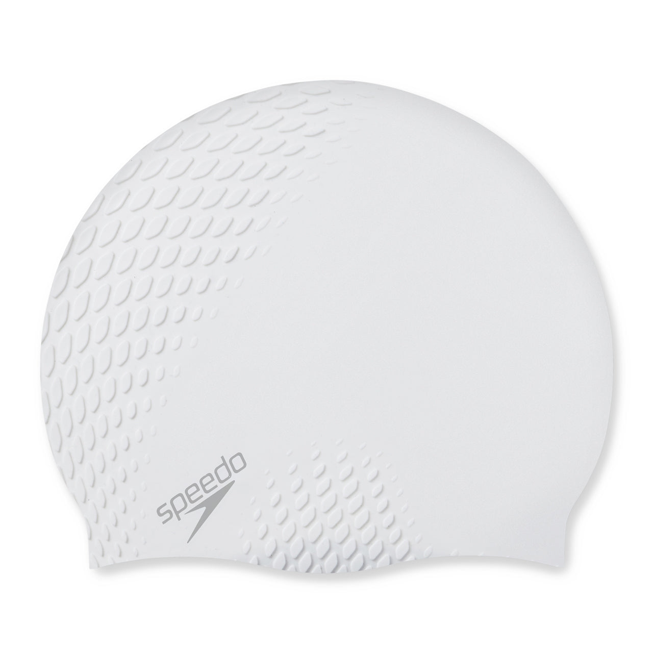 Black Speedo Bubble Active swimming cap with Speedo logo, designed for comfortable fit and aquatic activity.