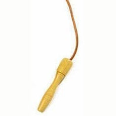 Cartasport KEEPFIT 10ft cotton skipping rope laid out on a wooden surface, ready for exercise or fitness training.
