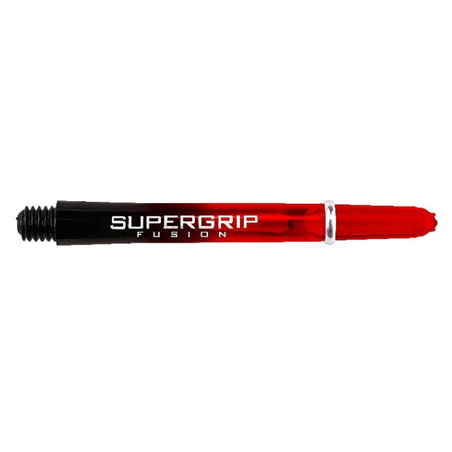 Harrows Supergrip Fusion Black/Aqua dart stems for darts, featuring a sleek black and aqua design and secure grip.