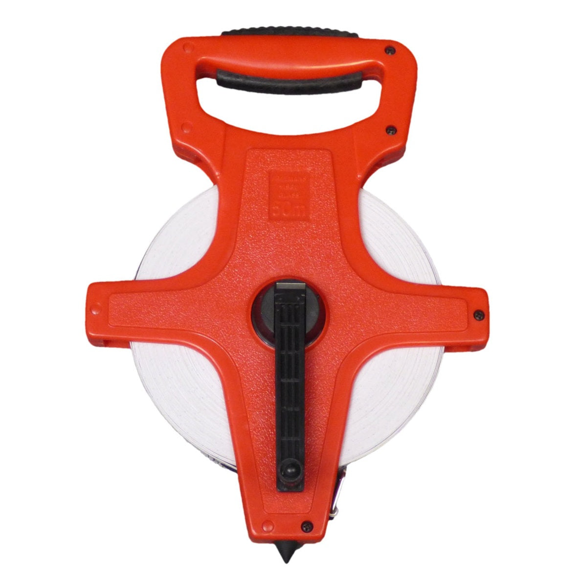 Cartasport athletics measuring tape with black and yellow markings for sports field measurements and athletic training.