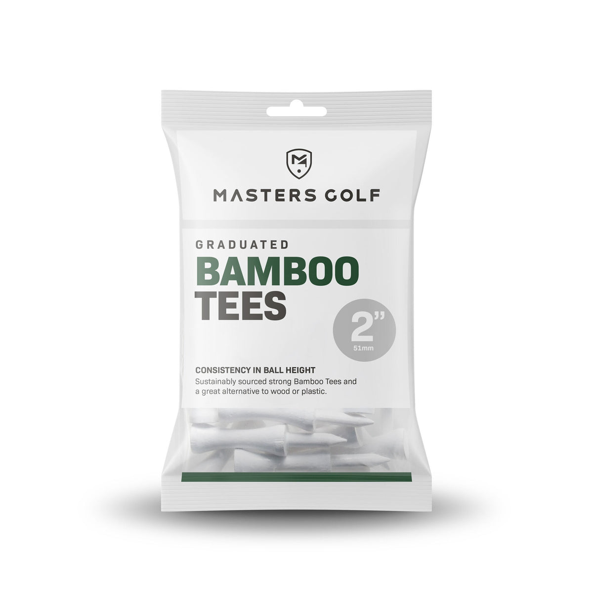 Masters Bamboo Graduated Golf Tees (Bag of 20)