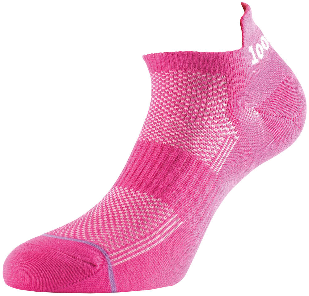Lightweight 1000 Mile Ultimate Tactel ladies liner socks in black, designed for comfort and performance during sports activities.