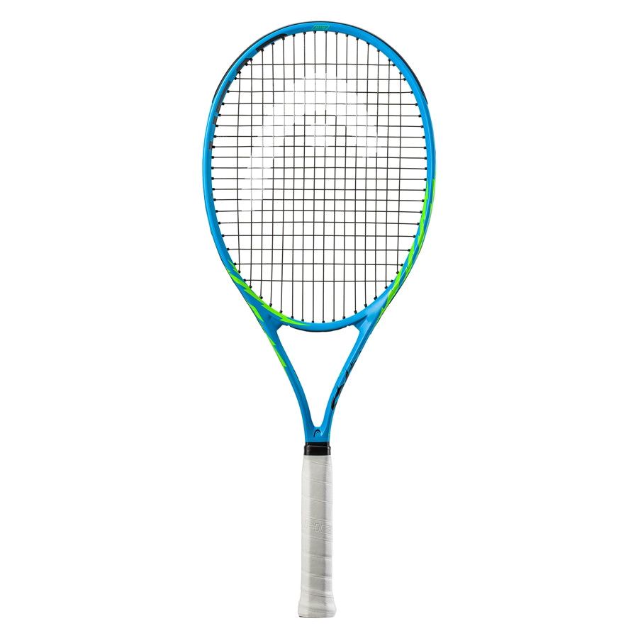 Head Spark Elite 27-inch tennis racket with a lightweight frame and vibrant design, ideal for competitive tennis players.