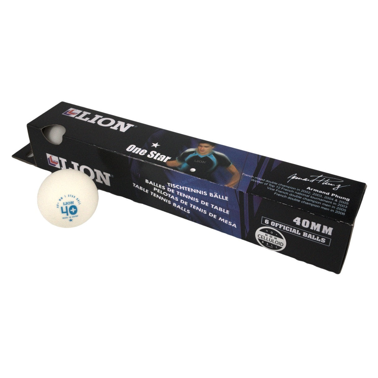 Table Tennis Balls Lion 1* White