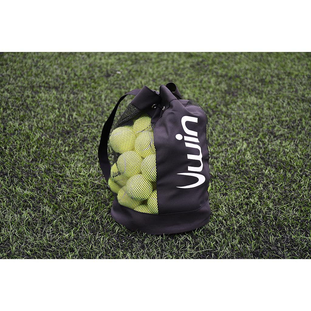 Uwin Small Ball Carry Bag for sports, shown with balls inside, compact and portable for easy transportation of sports equipment.