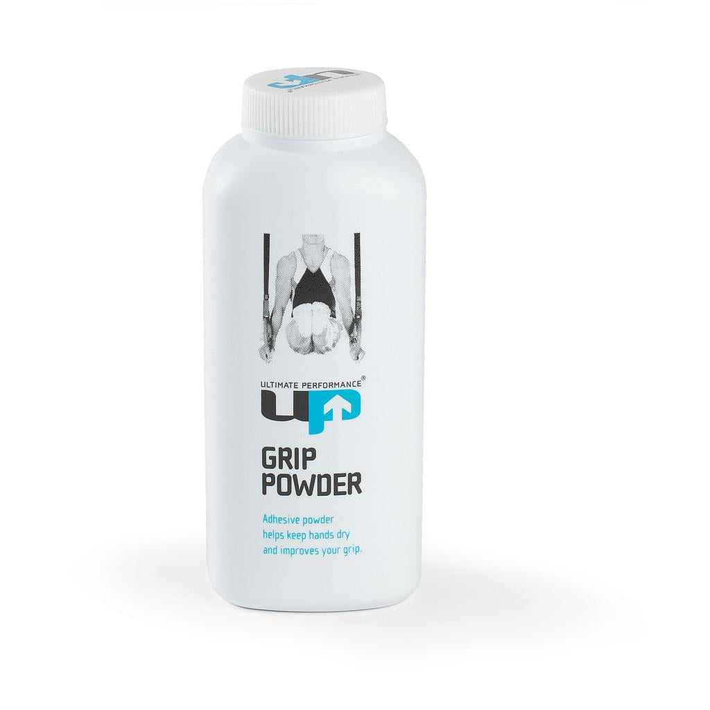 Ultimate Performance Non-Tack Grip Powder 50g in a clear container, used for improved grip during sporting activities.