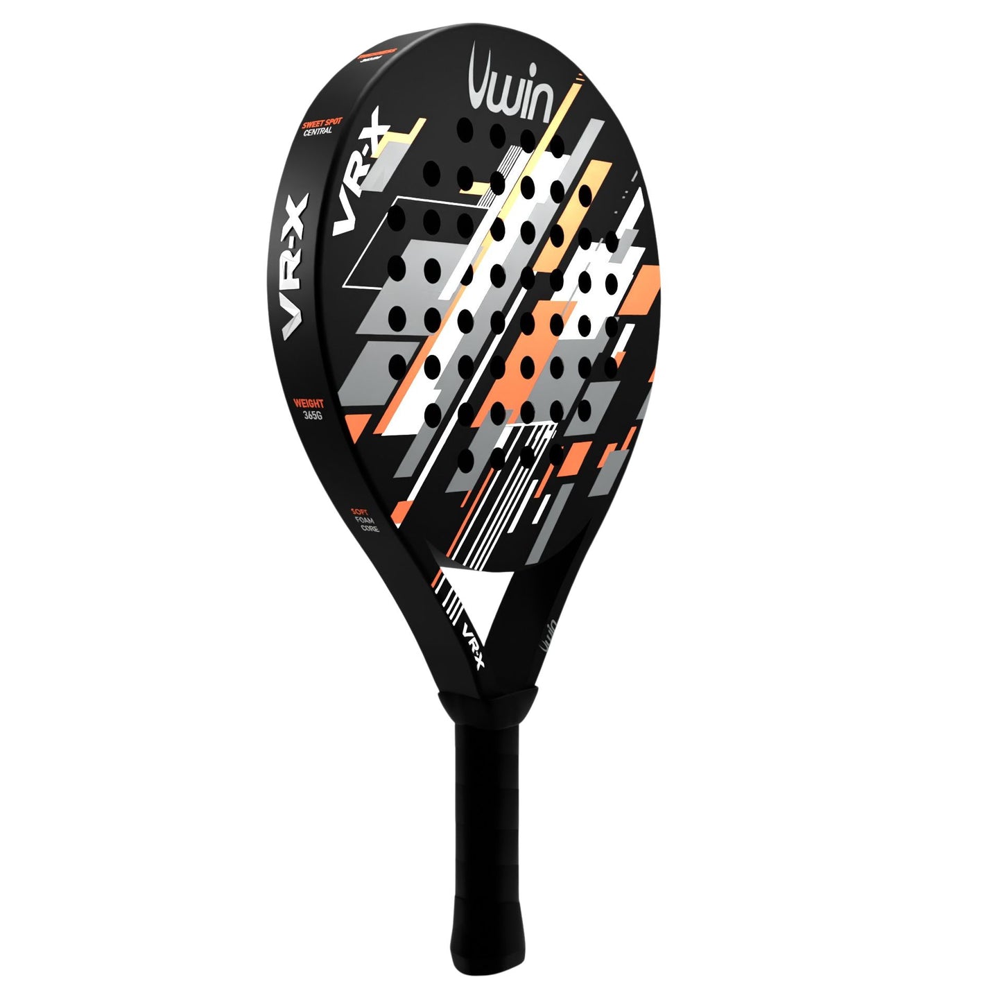 Uwin VR-X Junior padel racket with ergonomic grip and vibrant design, perfect for young players in sporting goods.