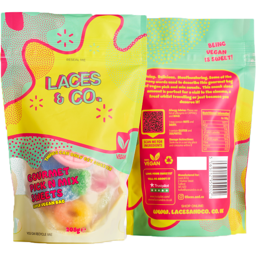 BUBS Banana & Caramel Foam Sweets Bag Ve