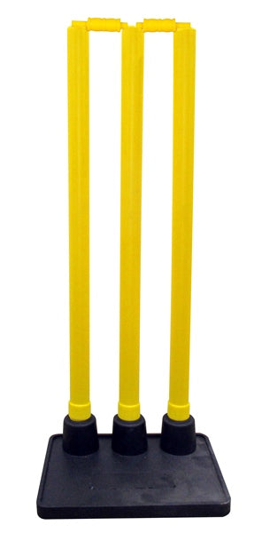 Yellow Plastic Return Wickets Rubber Sockets