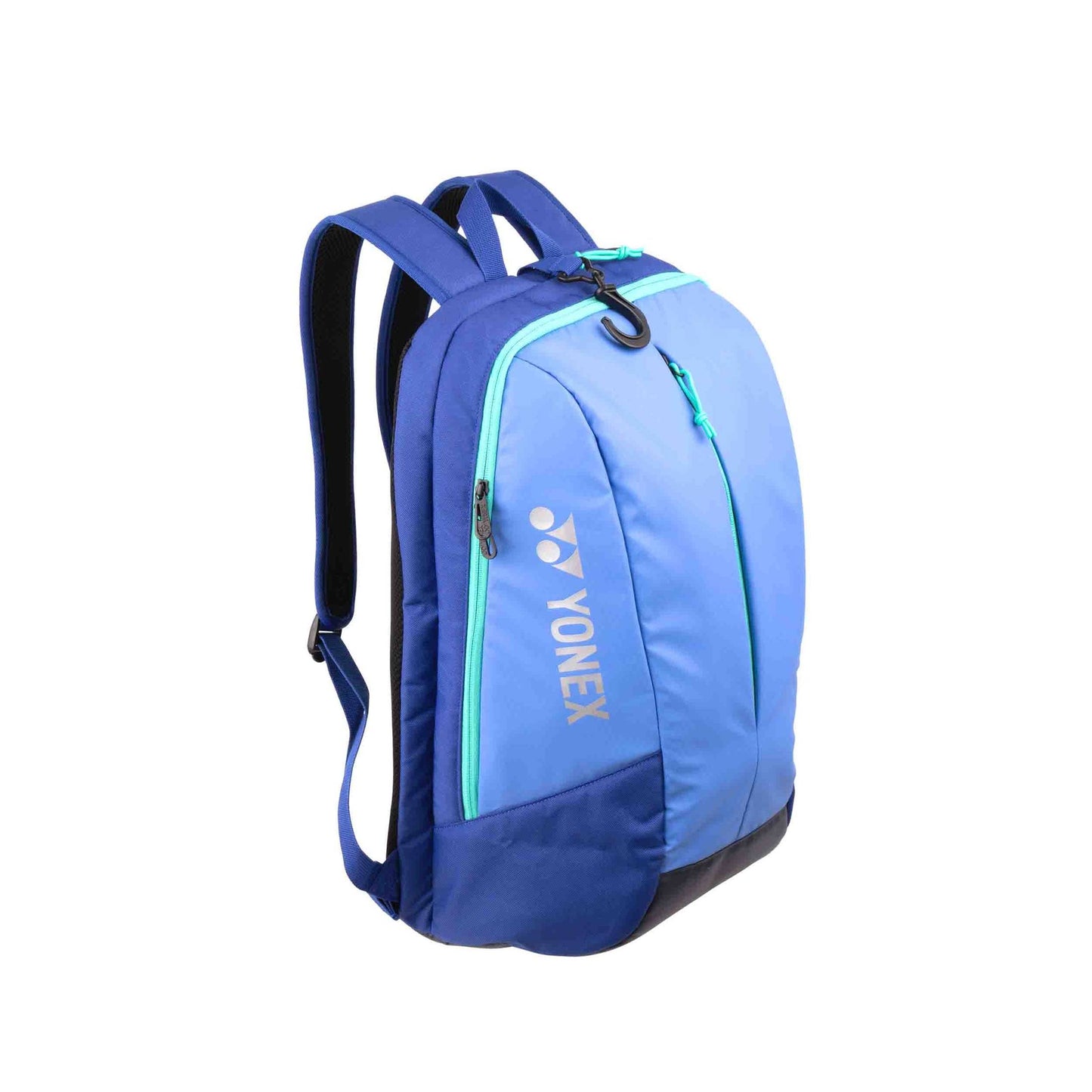 Yonex badminton team backpack in black with multiple compartments, padded straps, and Yonex logo for sports gear storage