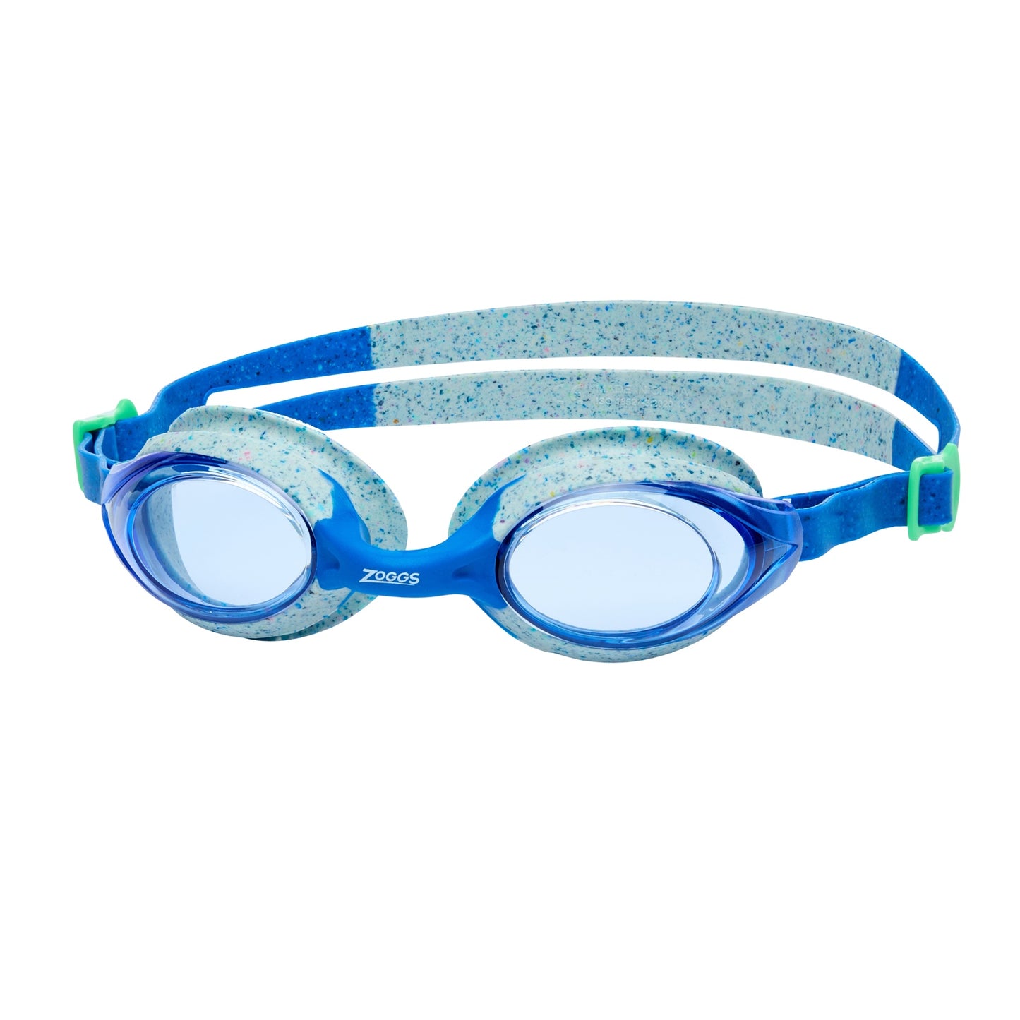 Zoggs Snr Bondi Remix swimming goggles with clear lenses and adjustable strap, designed for comfortable swim sessions.