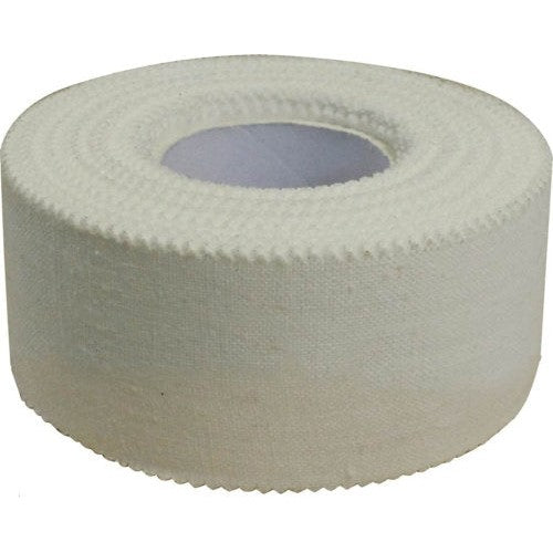 Medical zinc oxide strapping tape by Cartasport, showing white adhesive tape with zinc oxide coating for support and injury prevention.