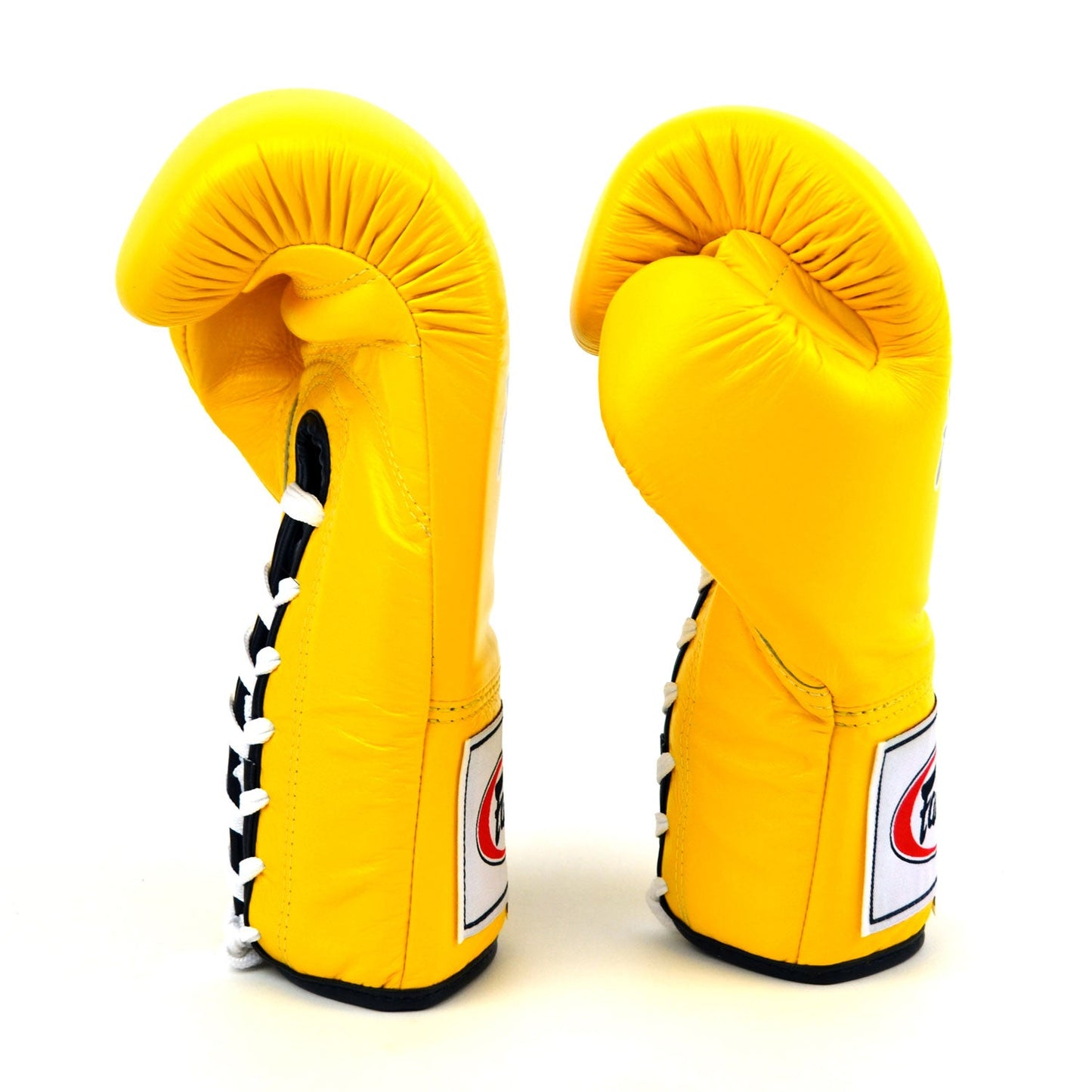 Fairtex Lace-up Competition Boxing Gloves Yellow