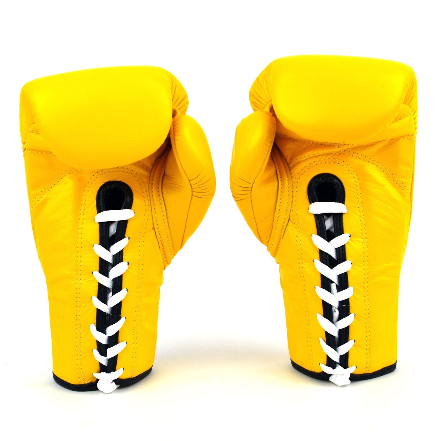 Fairtex Lace-up Competition Boxing Gloves Yellow
