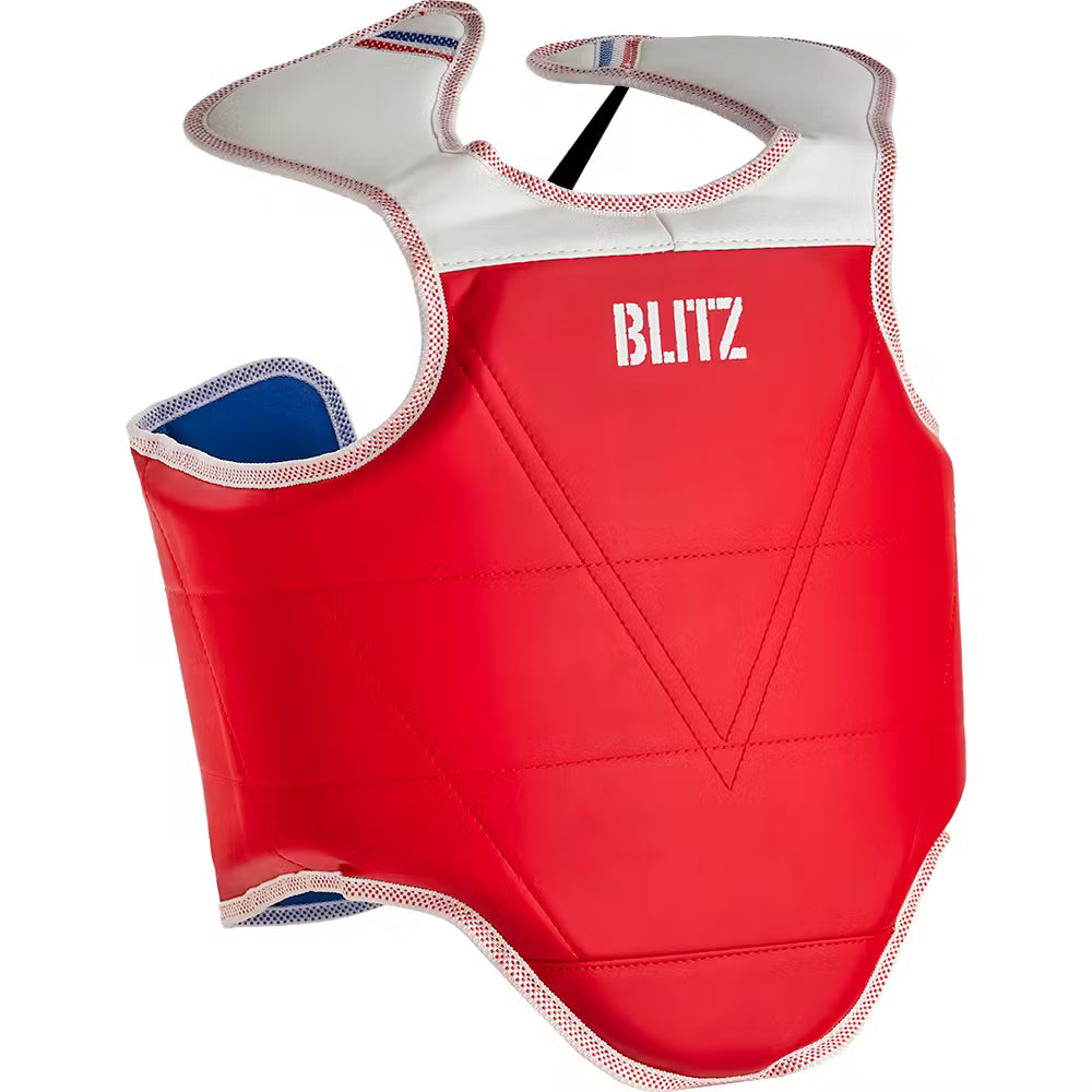 Blitz Club Reversible Body Armour chest protector with adjustable straps and padded protection for sports and combat activities.