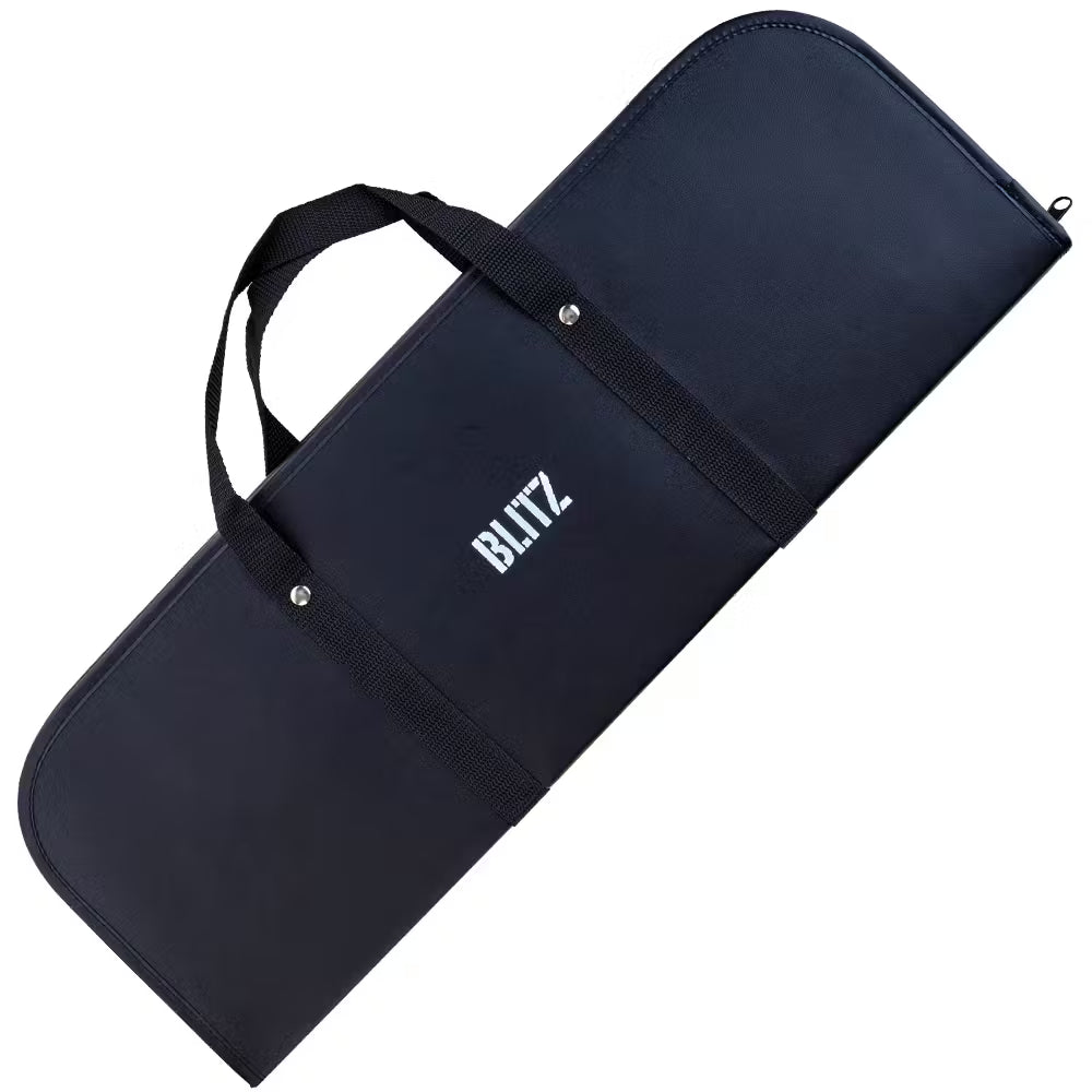 Blitz Sai weapon case for martial arts training storage, black protective case with handle and secure closure for sai weapons.