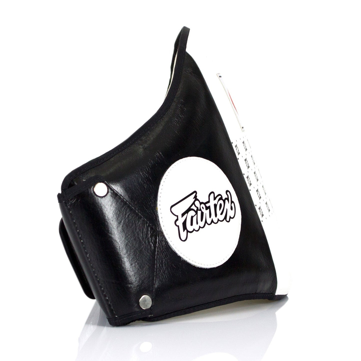 Fairtex Standard Leather Belly Pad White-Black