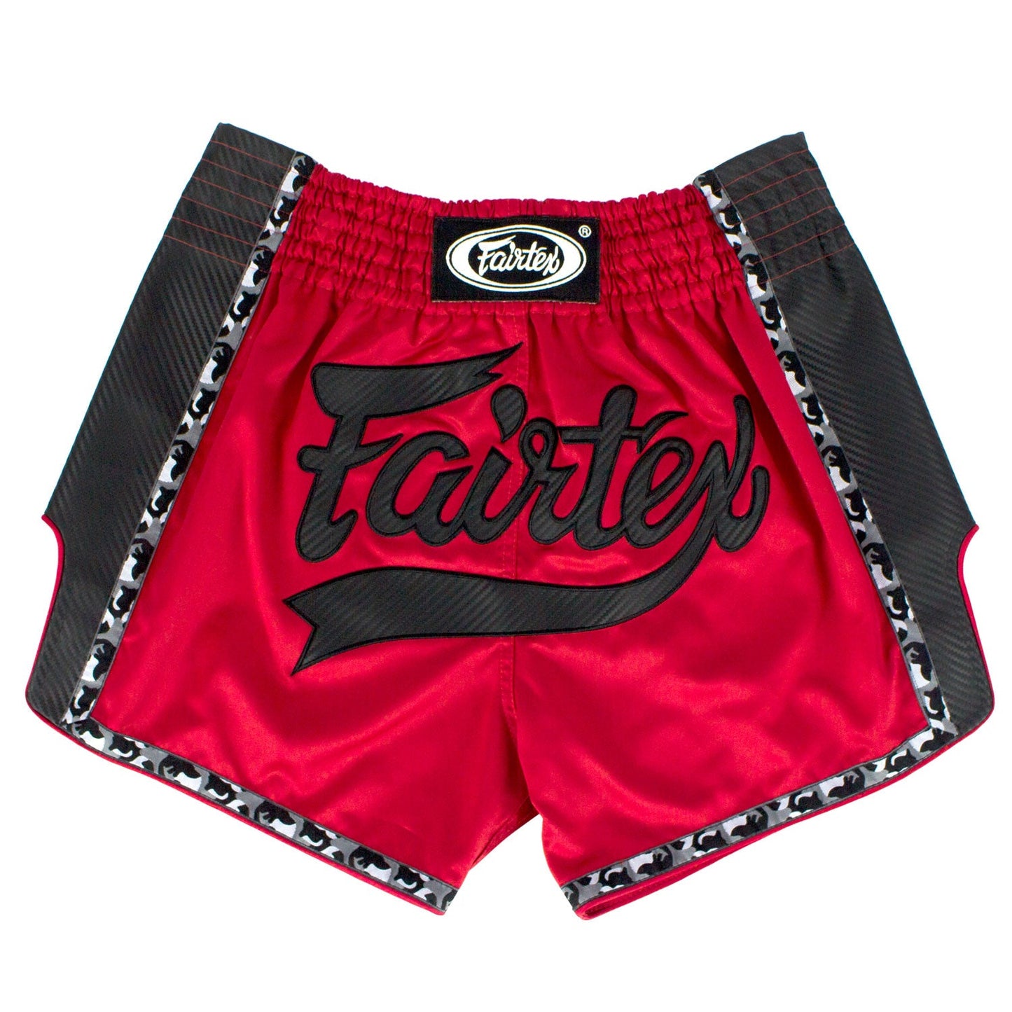Fairtex Slim Fit Muaythai Shorts Red-Black