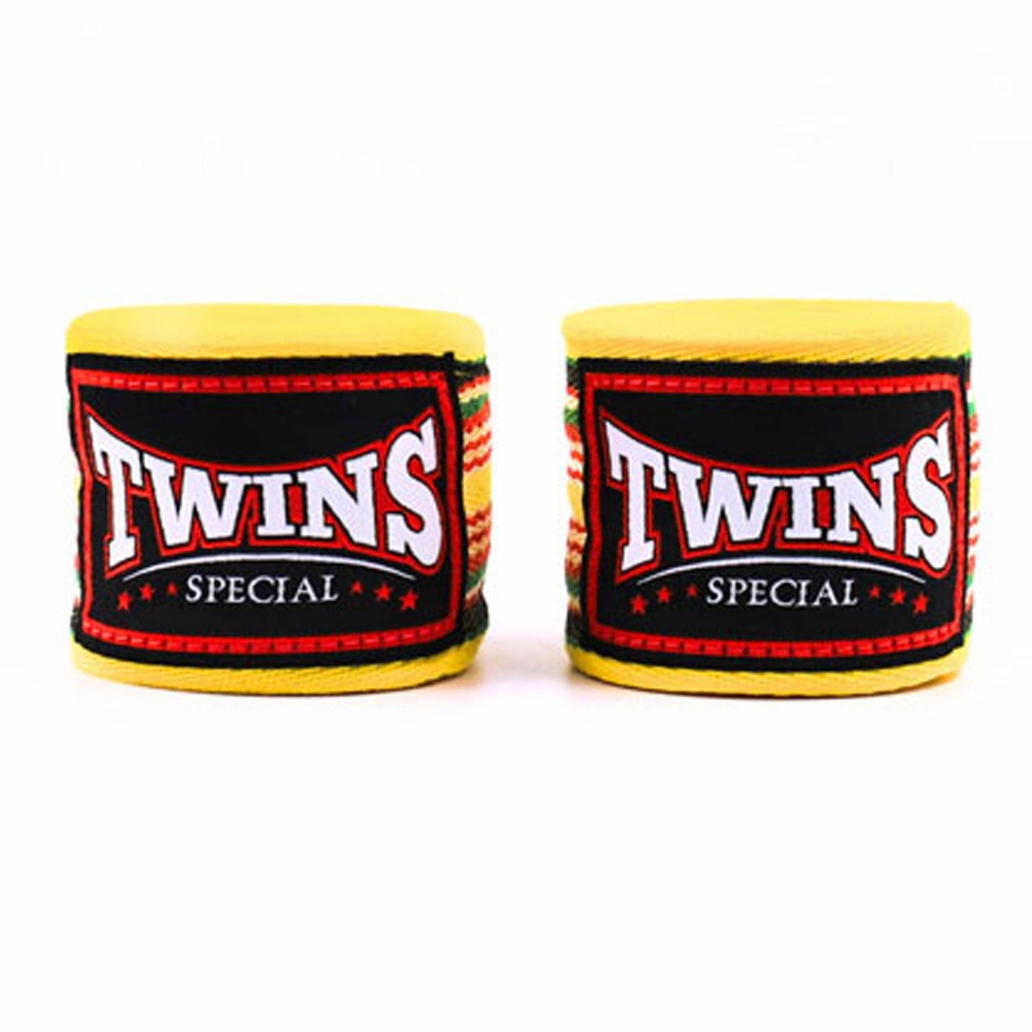 Twins 5m Muay Thai Boxing Cotton Handwraps Yellow Striped
