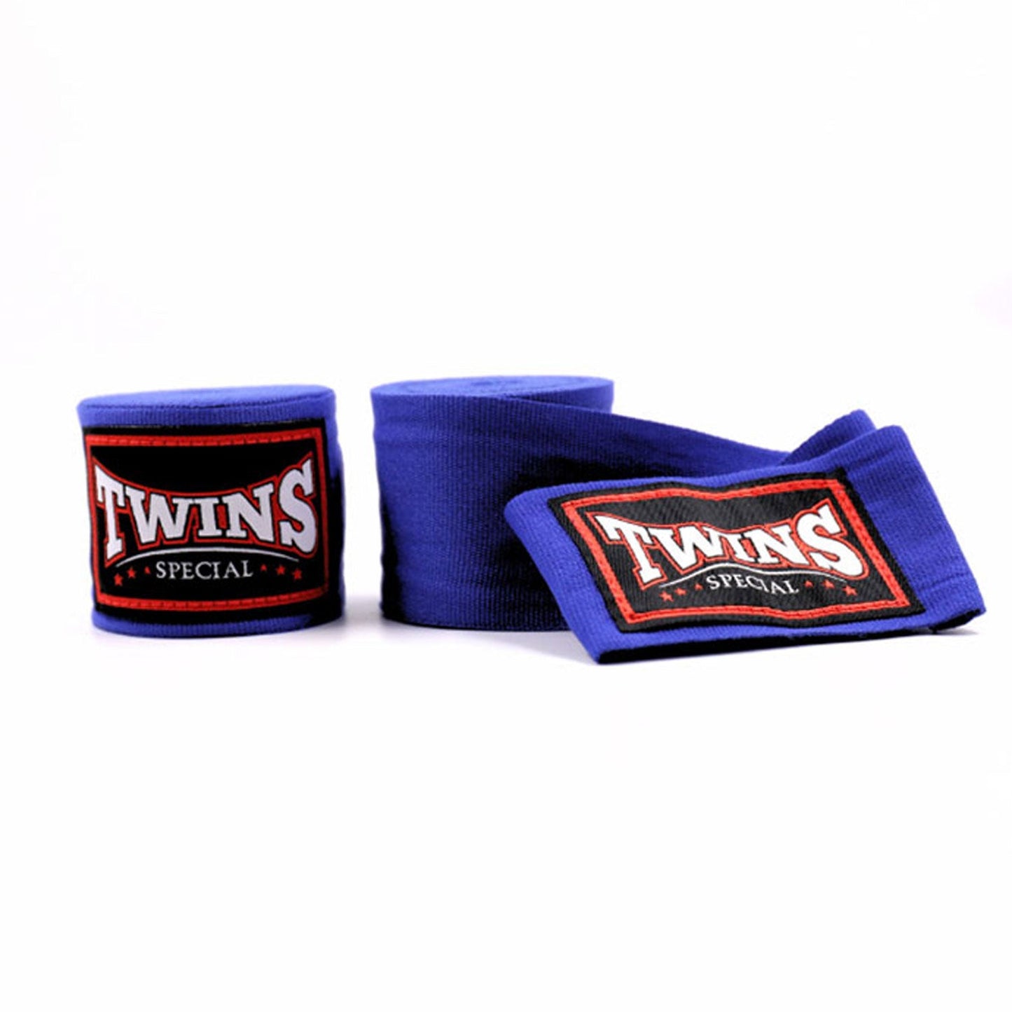 Blue Twins Special CH5 4.5m elastic handwraps for boxing and martial arts, shown in the product image.