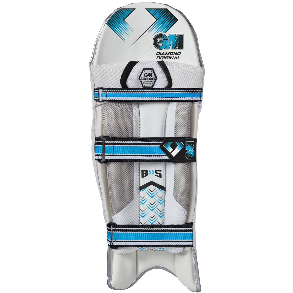 Gunn & Moore GM Cricket Original Batting Pads, back view showing padded leg protection with adjustable straps