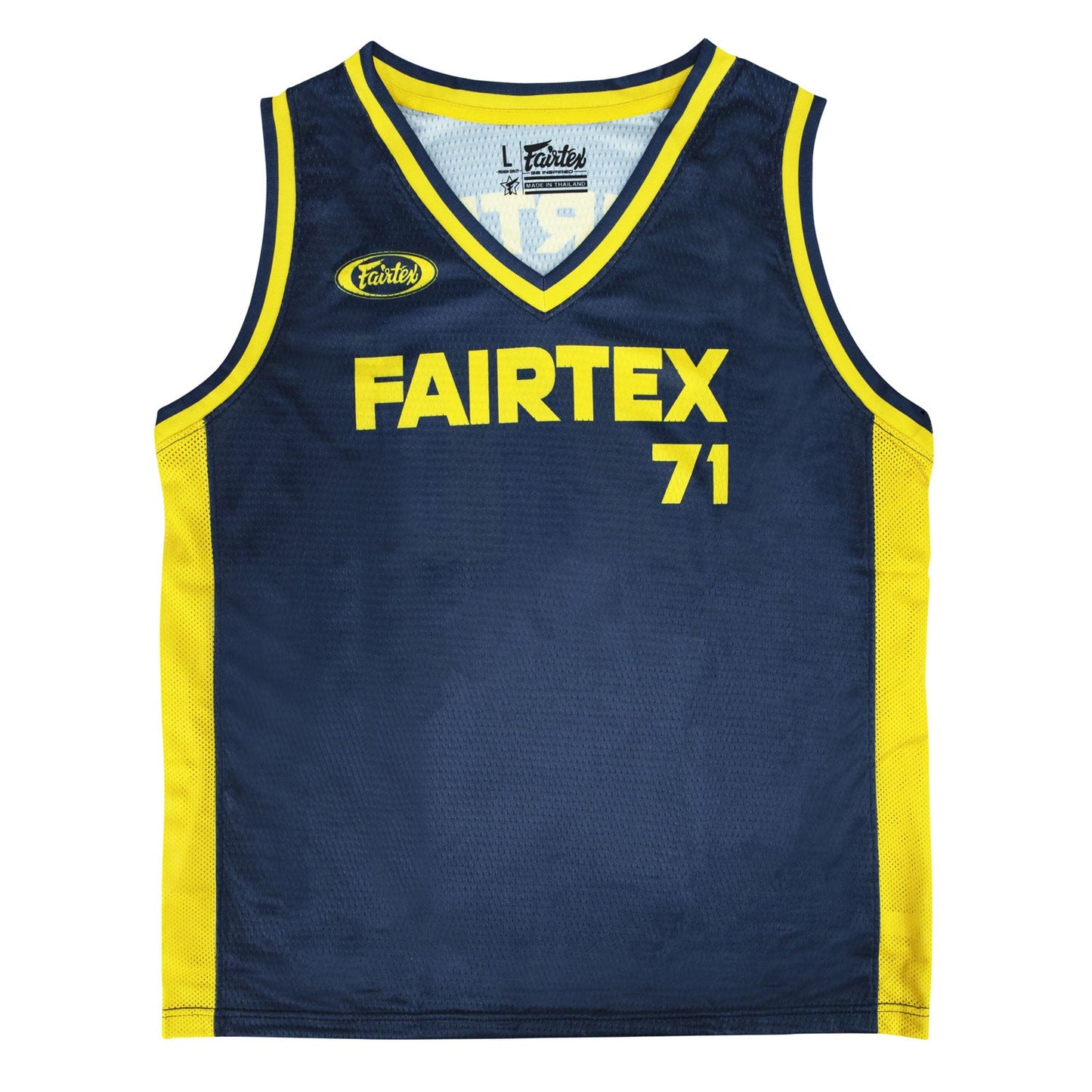 Fairtex JS27 Basketball Jersey - Navy-Yellow