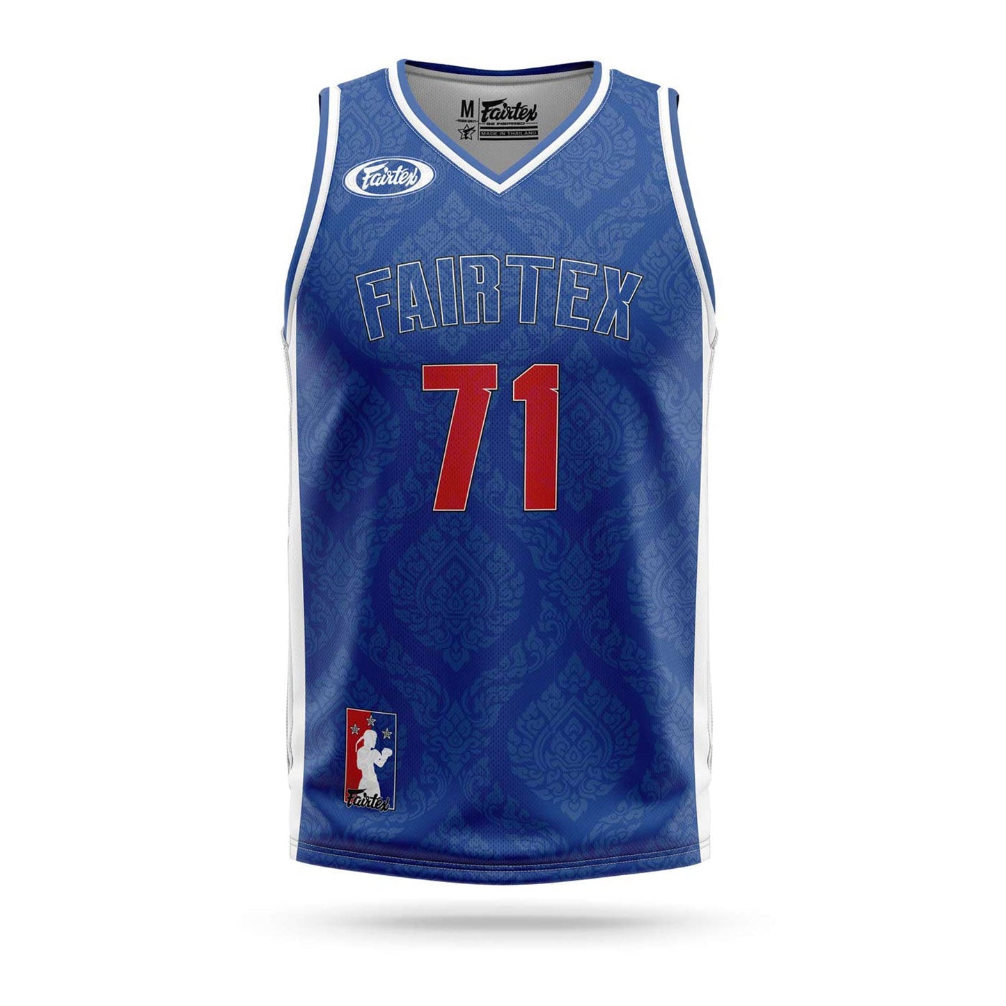 Fairtex Muay Thai Boxing Basketball Jersey Blue