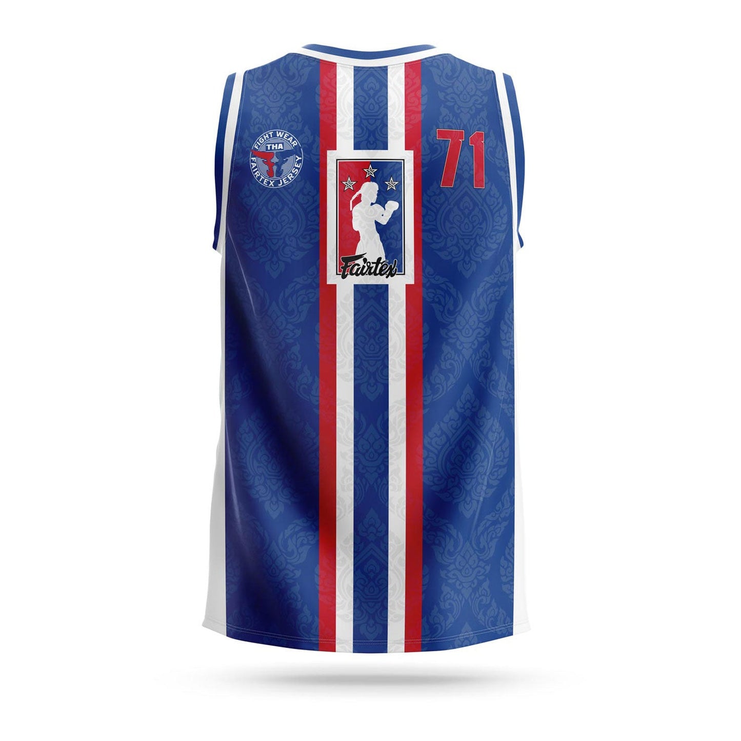 Fairtex Muay Thai Boxing Basketball Jersey Blue