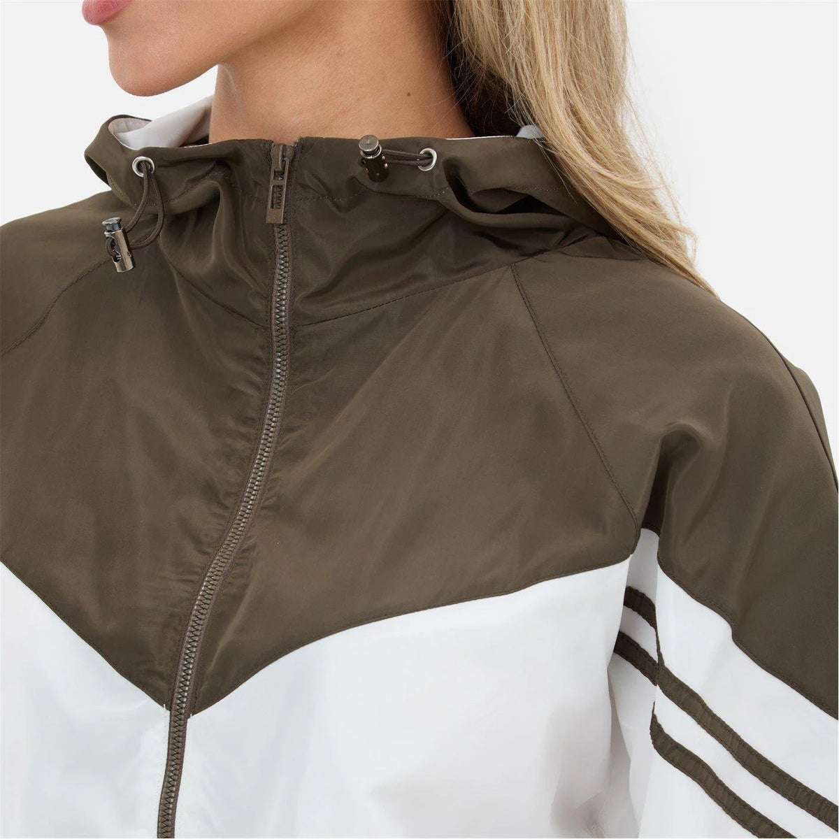 I Saw It First Women's Gray Windbreaker Jacket Size 10