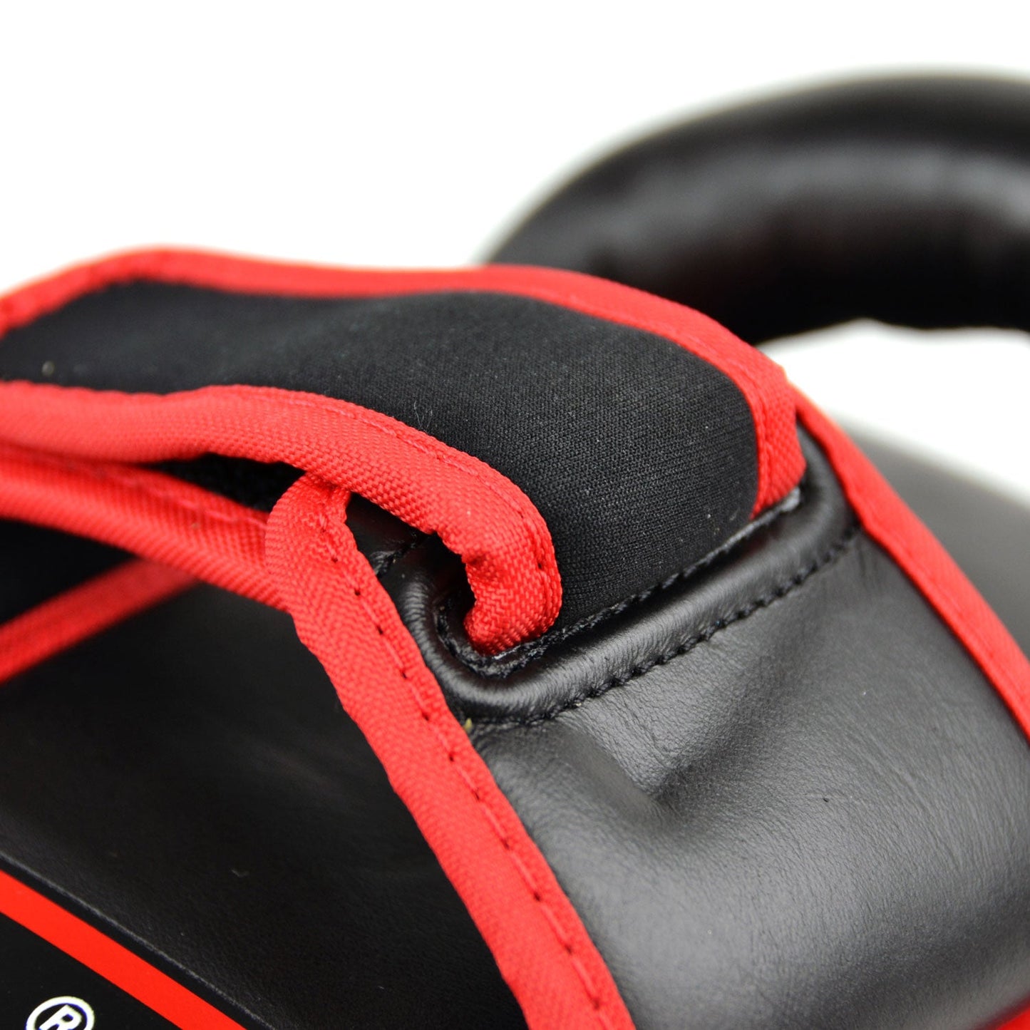 Twins Curved Leather Thai Kick Pads Red-Black