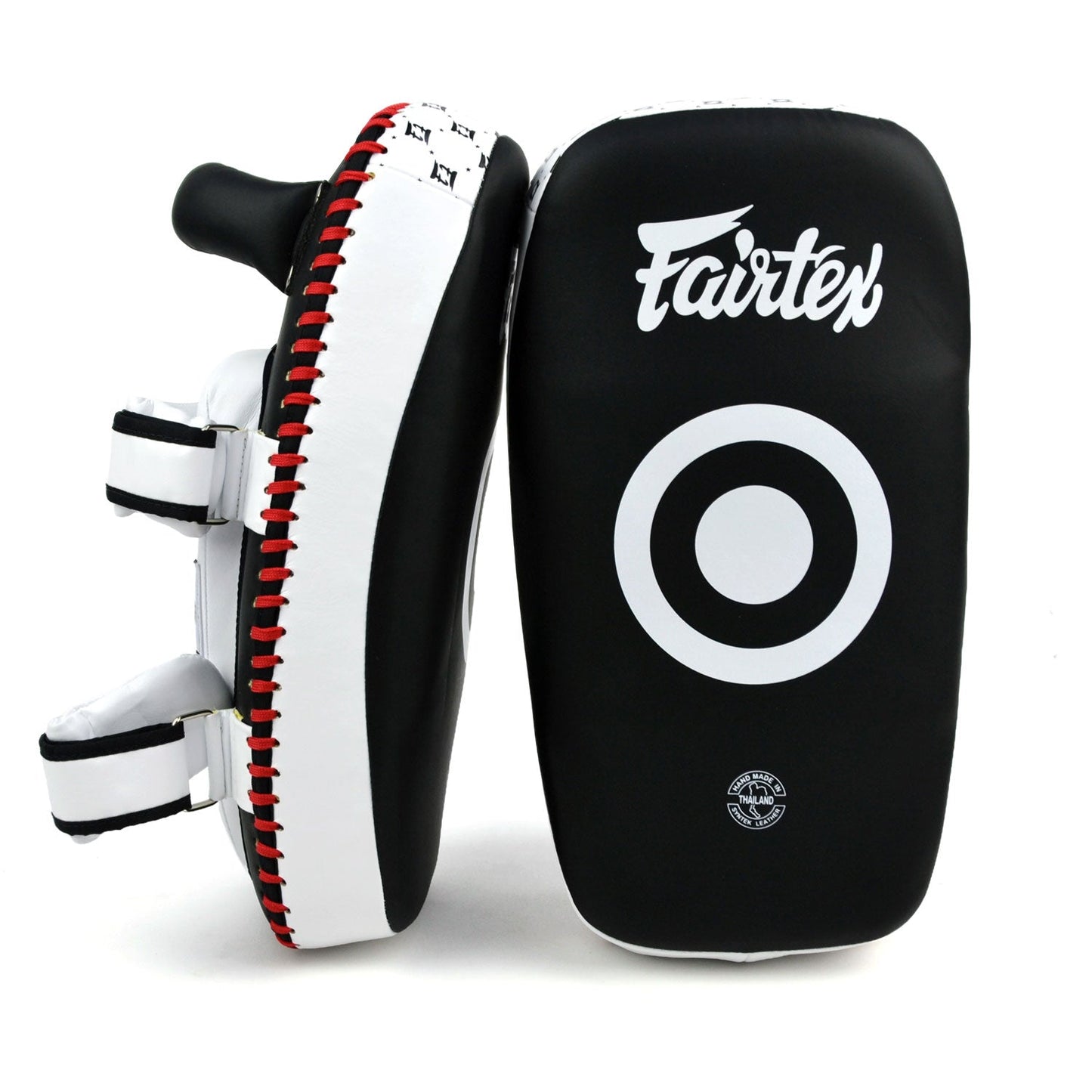 Fairtex Microfibre Thai Kick Pads Black-White