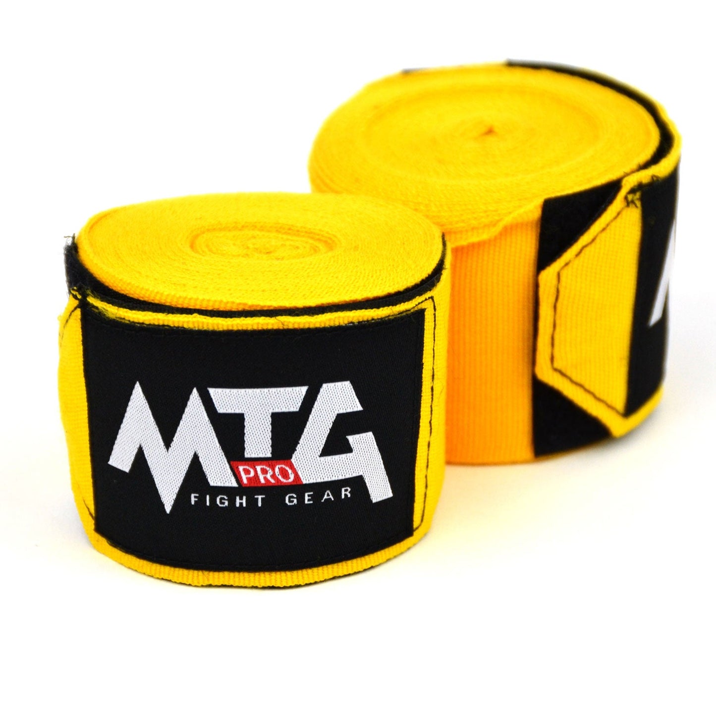 MTG Pro Muay Thai Boxing 5m Elasticated Handwraps Yellow