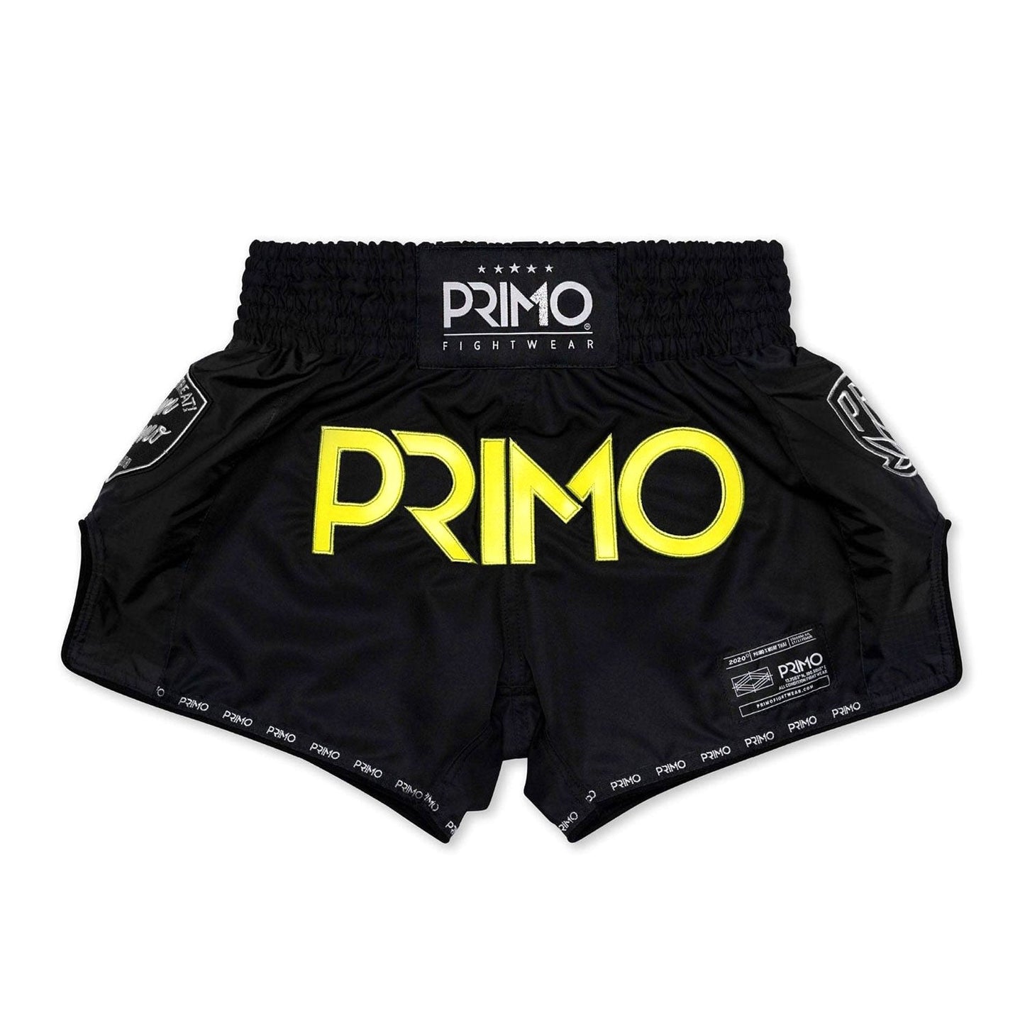 Primo Muay Thai Shorts from the Free Flow Series with Metatec fabric, designed for martial arts training and competition.