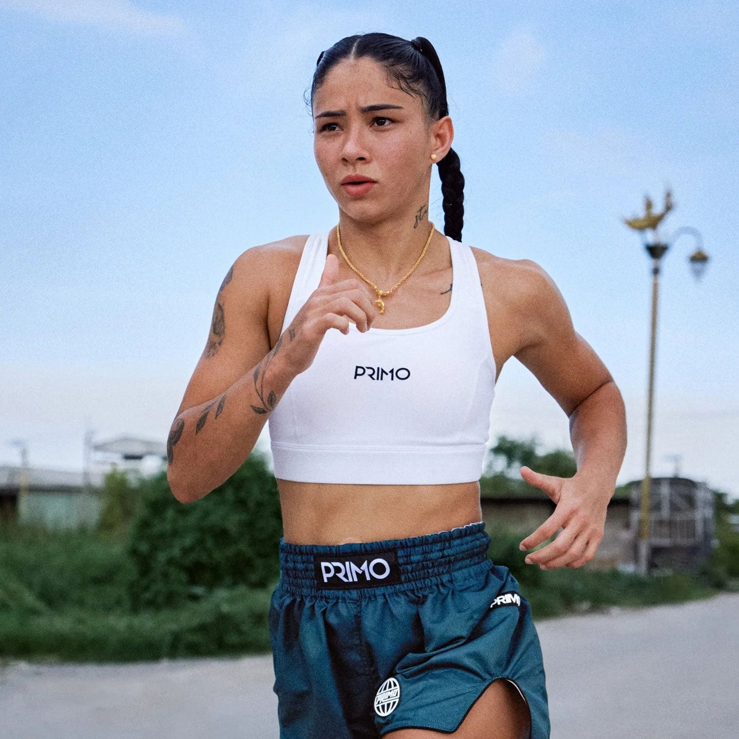 Primo Muay Thai Boxing Air Sports Bra - White