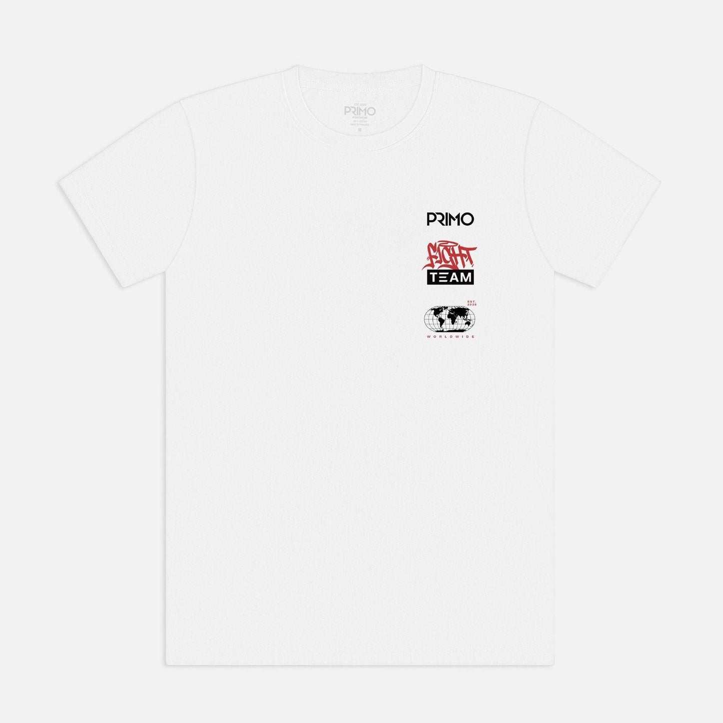 Primo Muay Thai Boxing Fight Team Cotton T-Shirt - White