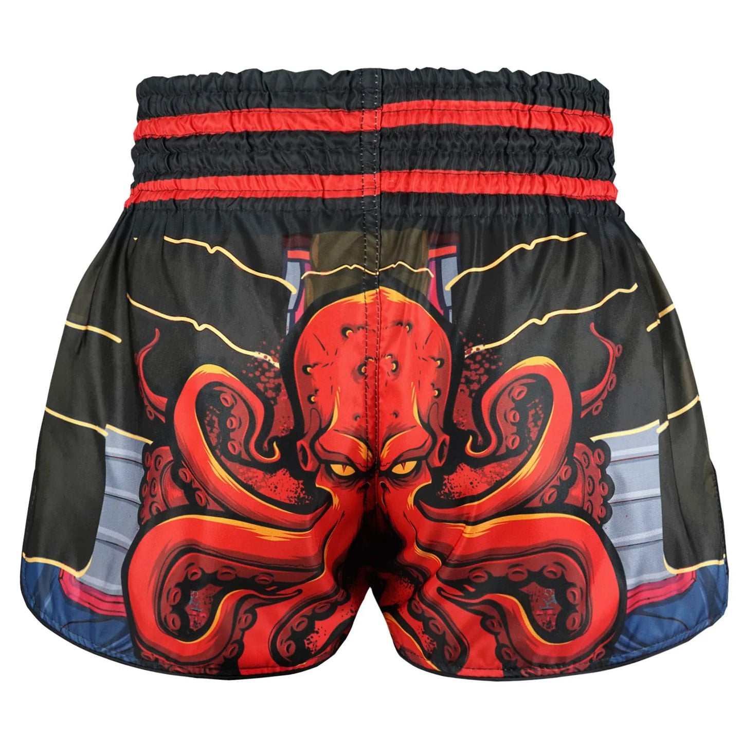 TUFF High-Cut Retro Muay Thai Boxing Shorts The Undefeated Steel Spirits