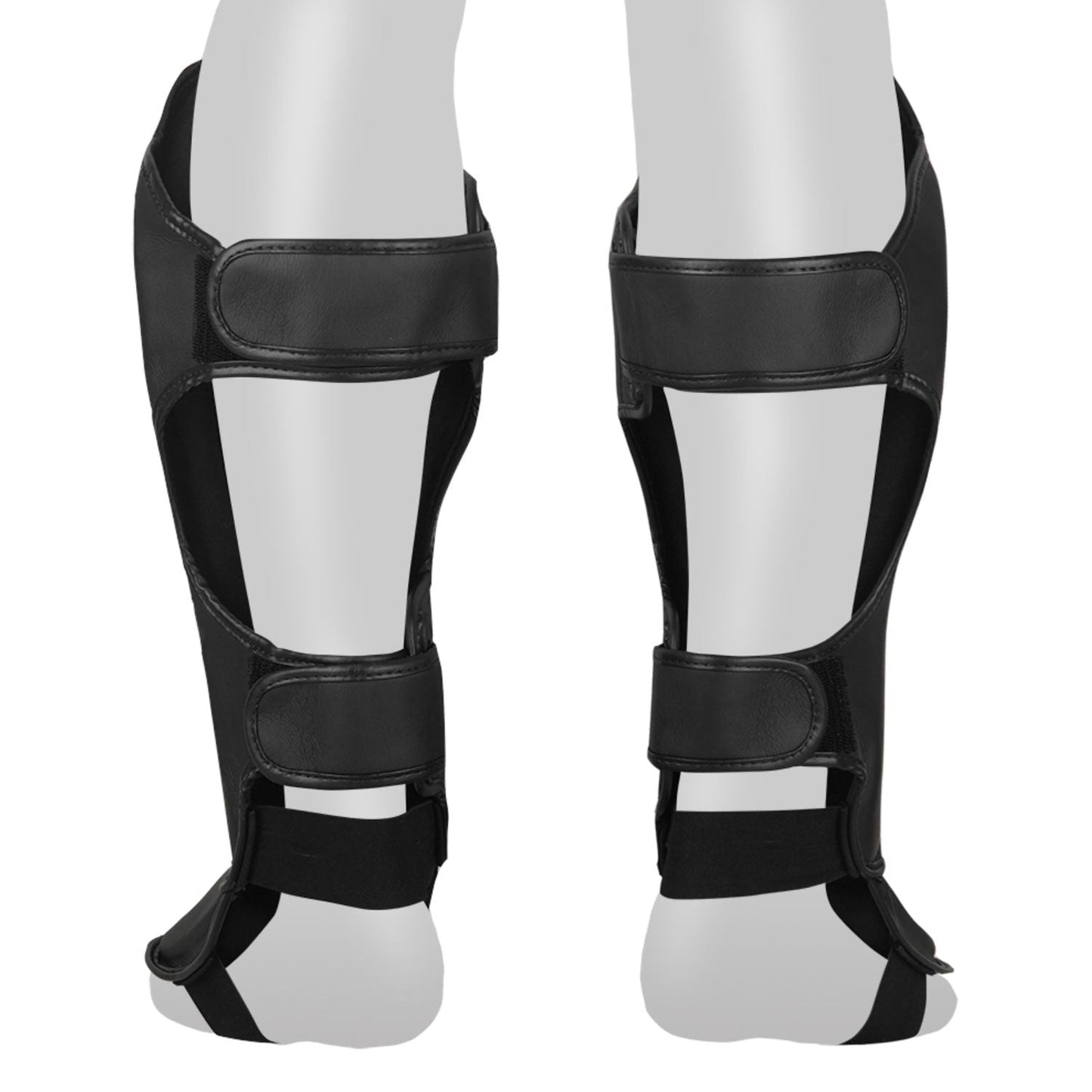 TUFF Muay Thai Boxing Shin Pads Black Tiger