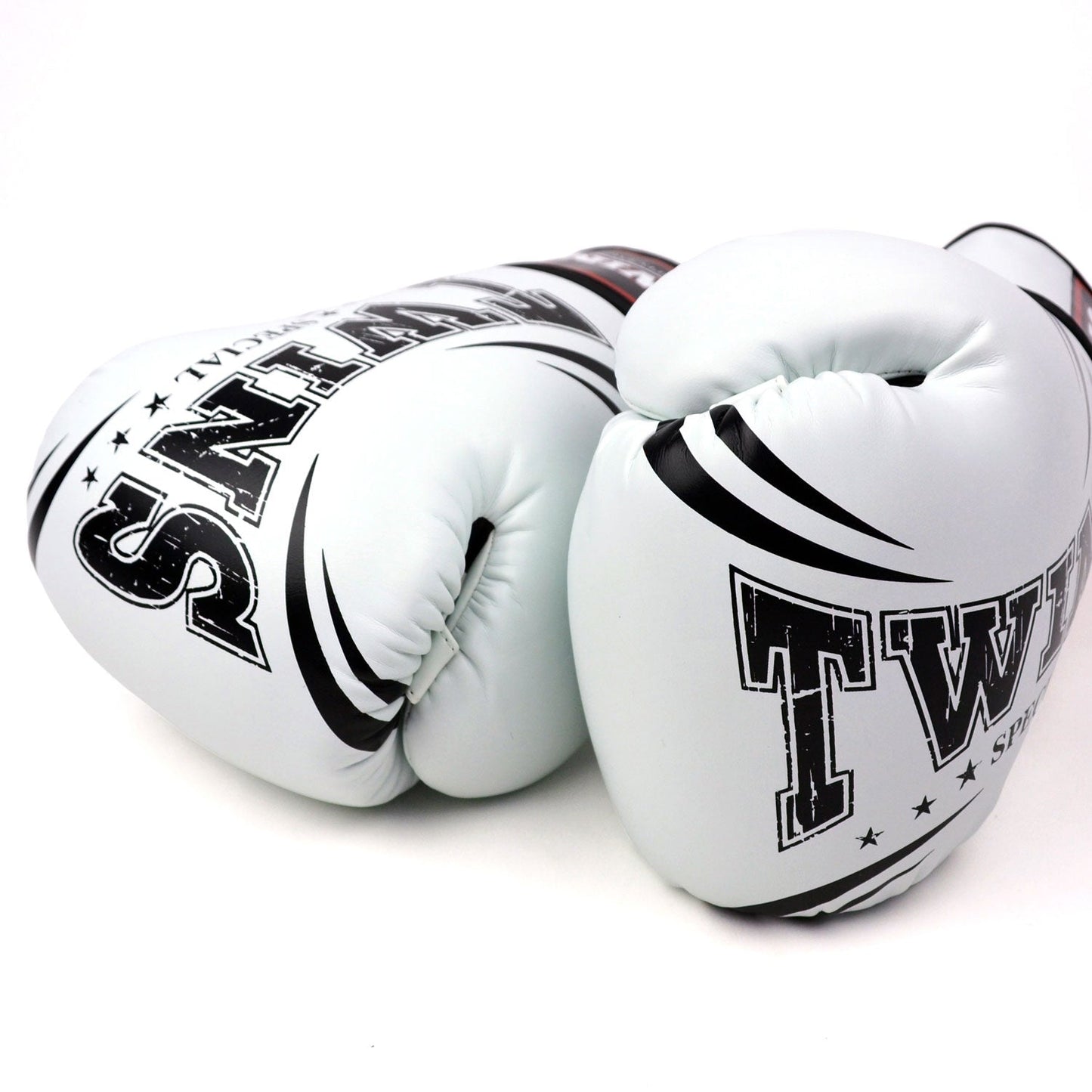 Twins Special Muay Thai Boxing FBGVDM3-TW6 Synthetic-Leather Boxing Gloves - White
