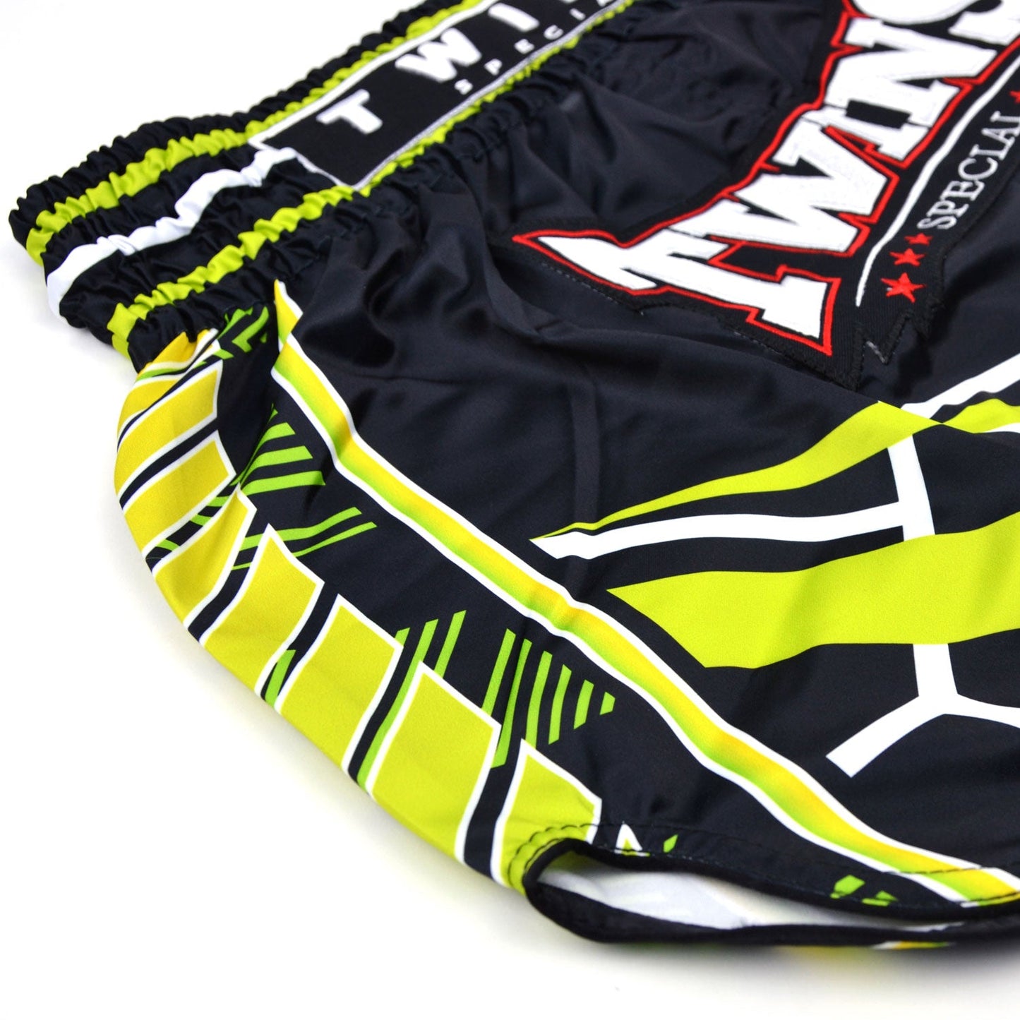Twins Special Muay Thai Boxing Shorts - RACING Black-Green