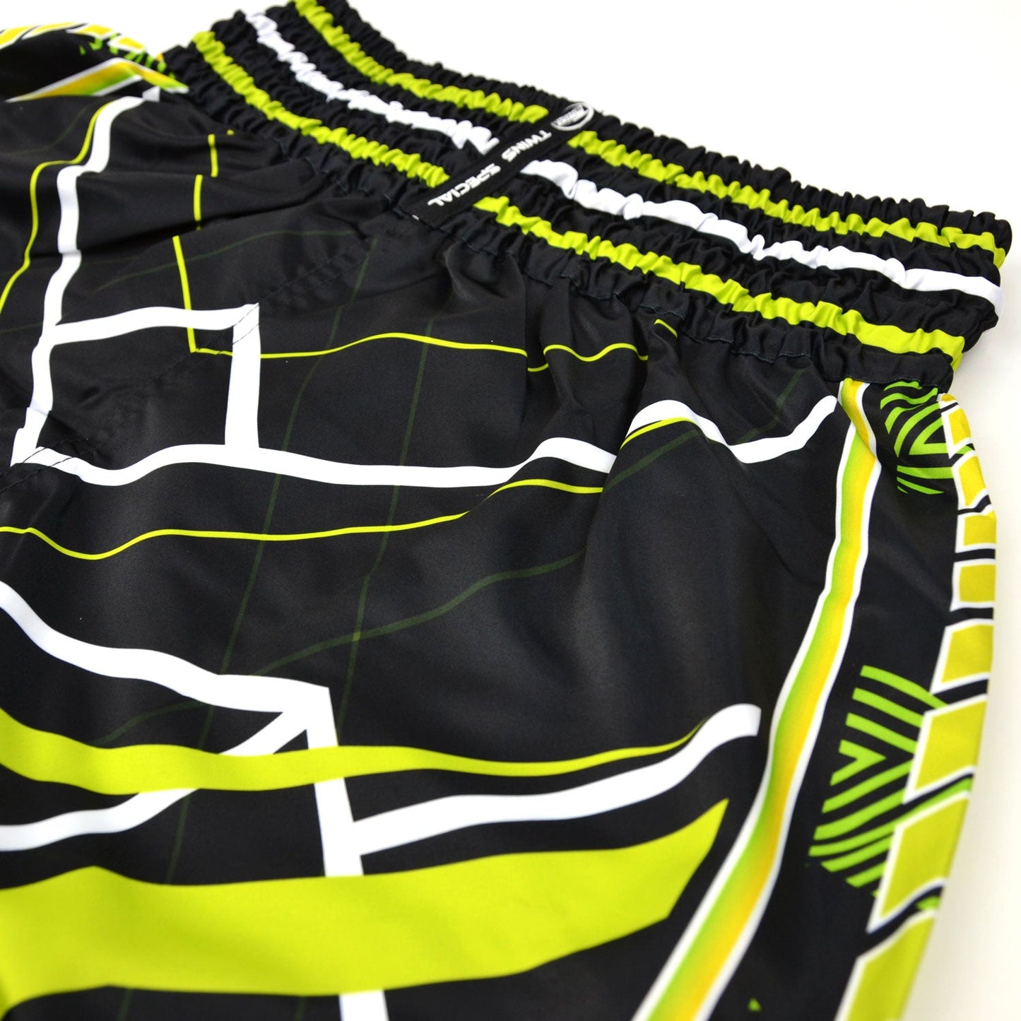 Twins Special Muay Thai Boxing Shorts - RACING Black-Green