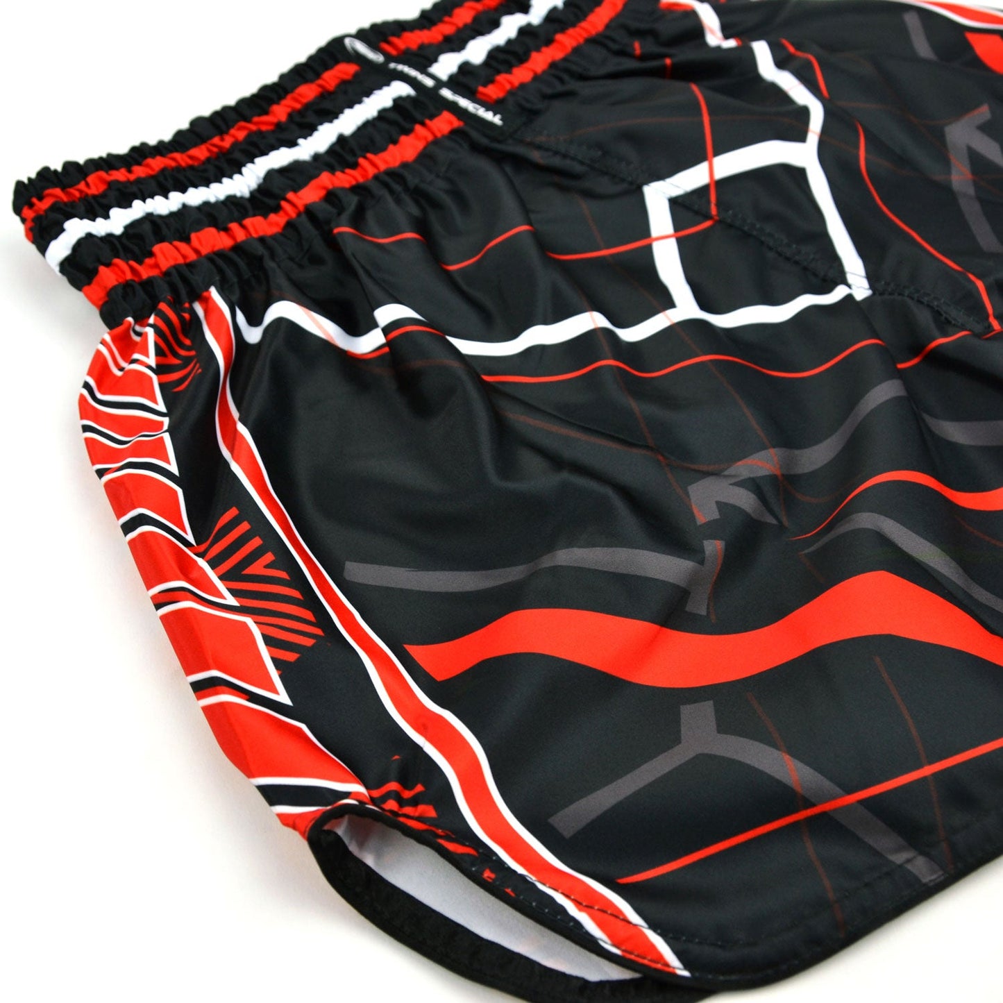 Twins Special Muay Thai Boxing Shorts - RACING Black-Red