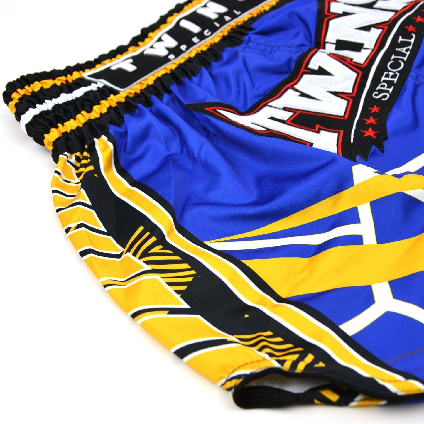 Twins Special Muay Thai Boxing Shorts - RACING Blue-Yellow