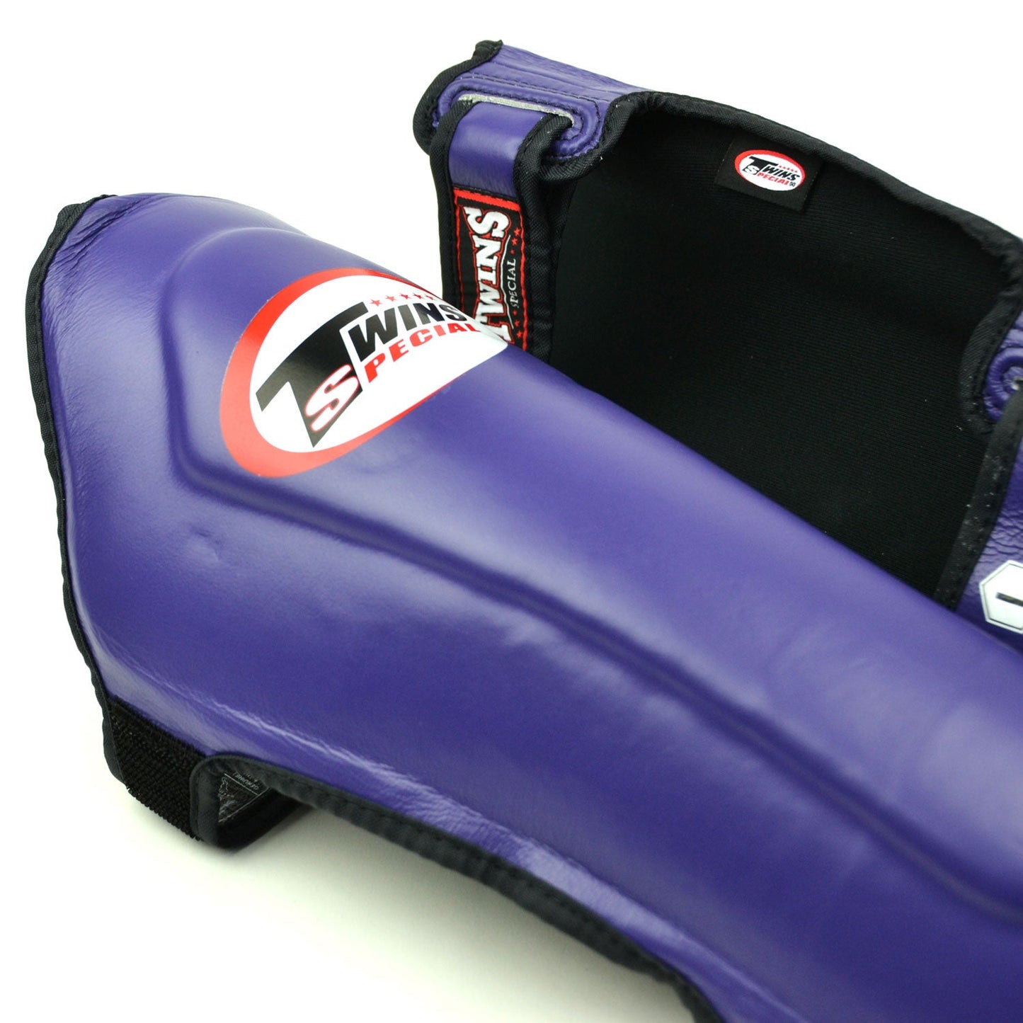 Twins Special Muay Thai Boxing SGL10 Leather Shin Pads - Purple