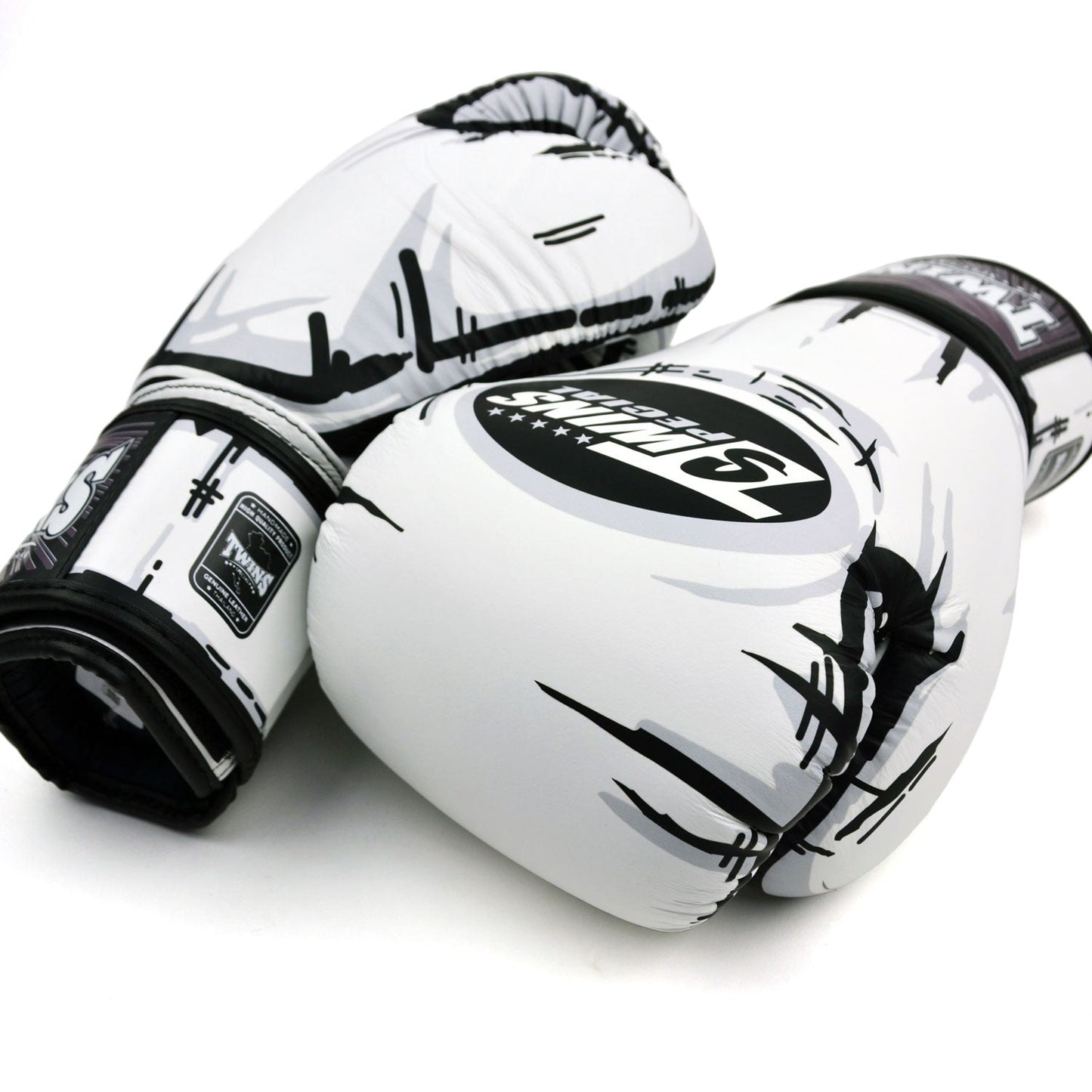 Twins Comic Muay Thai Boxing Gloves White