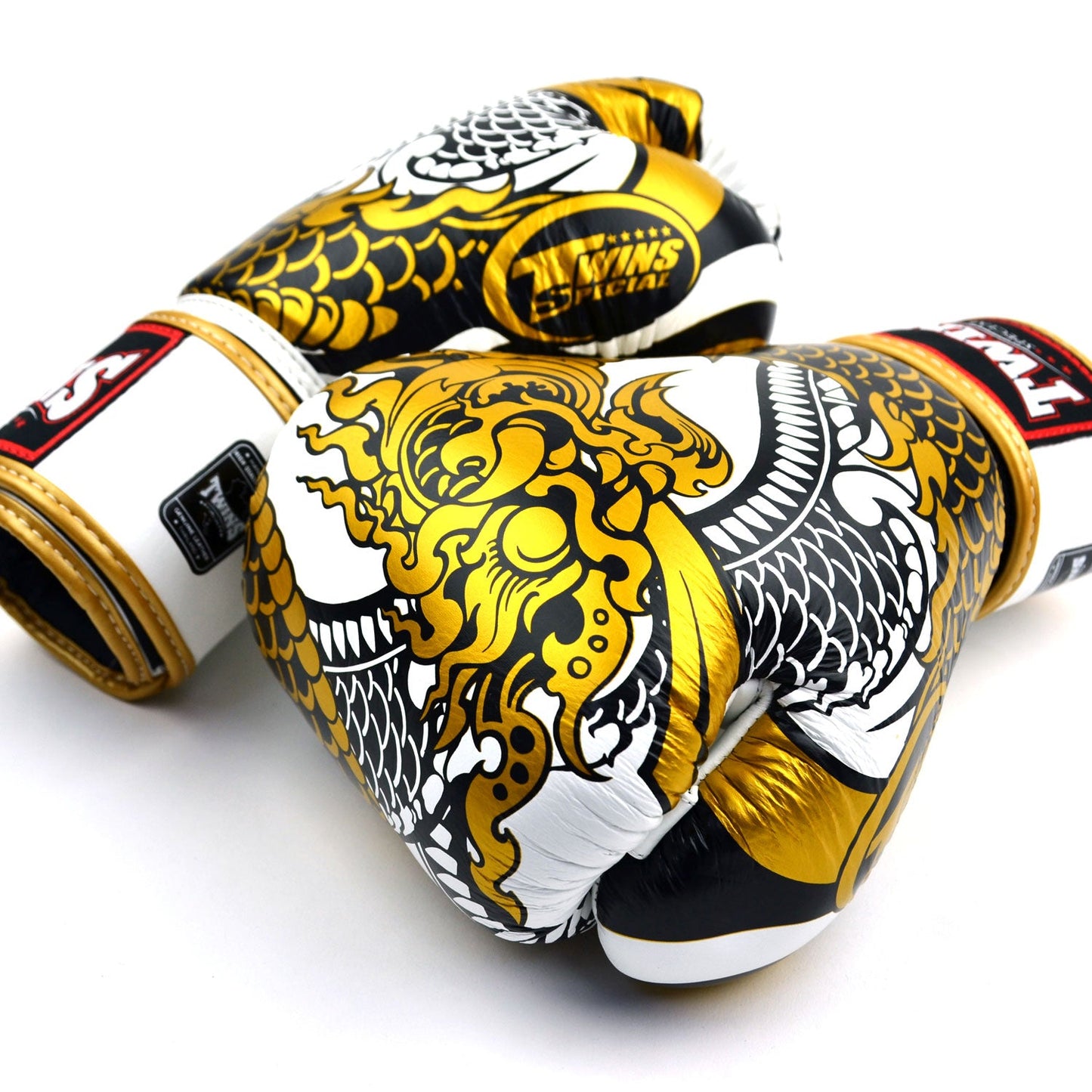 Twins Nagas Muay Thai Boxing Gloves White-Gold