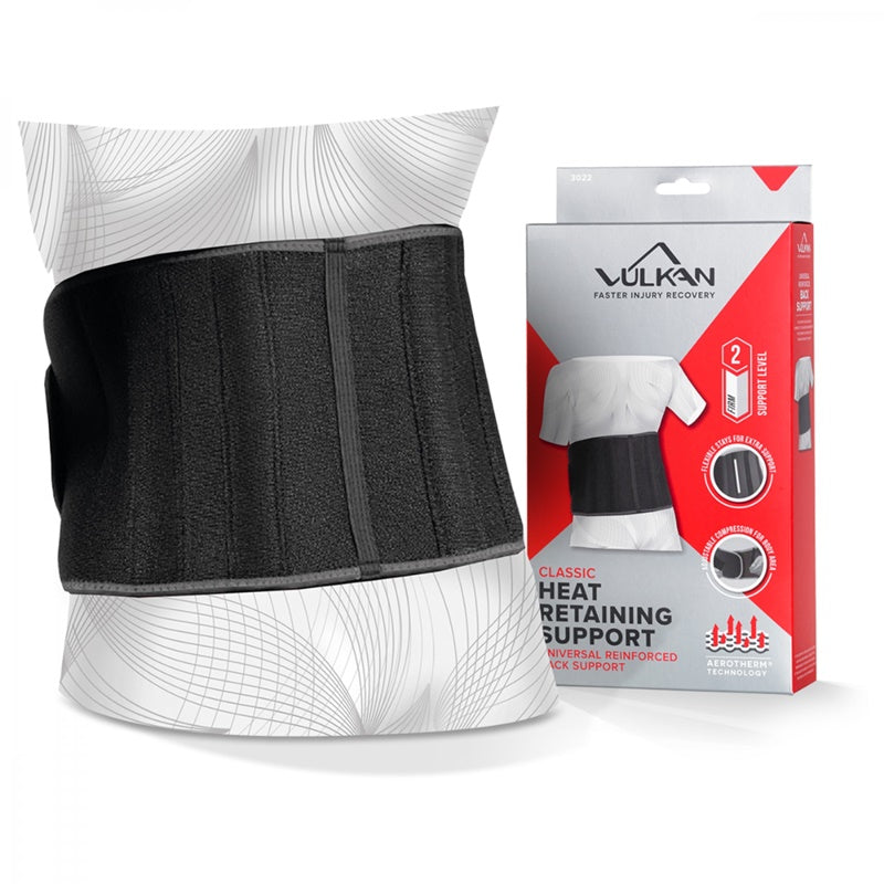 Vulkan Black Neoprene Back Support + Stays (3022) - One Size